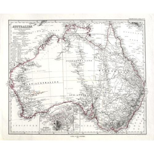 Old map image download for Australien.