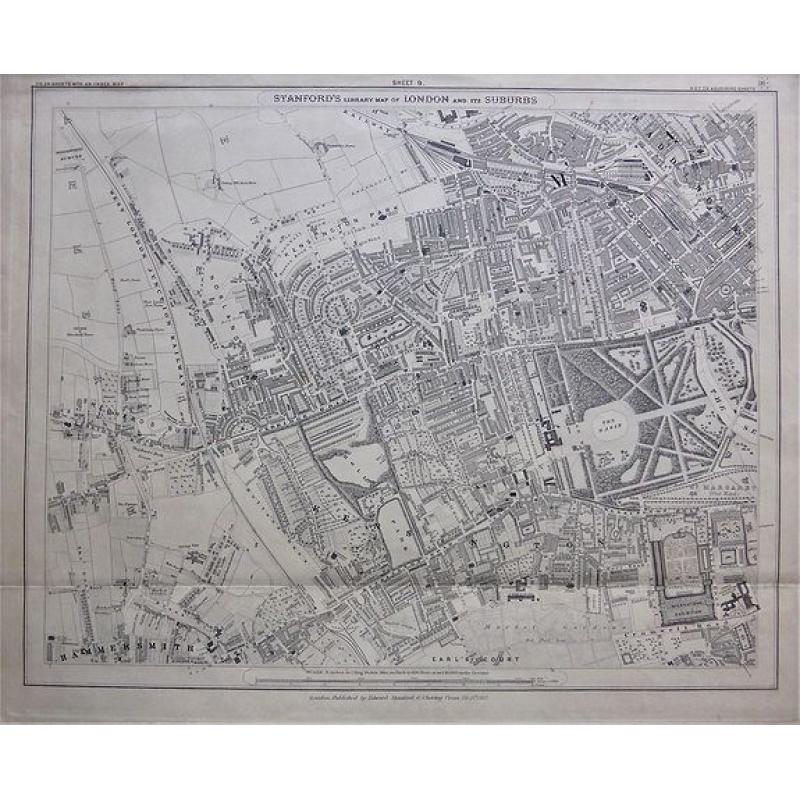 Stanford's Library Map of London and its Suburbs, sheet 9. 