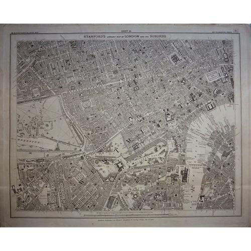 Old map image download for Stanford's Library Map of London and its Suburbs, sheet 10. 