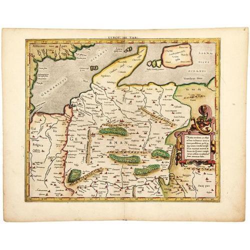 Old map image download for The Best Ptolemaic Map of Germany: Europ. IIII. Tab.