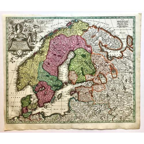 Old map image download for Synopsis Plagae Septentrionalis size Sueciae Daniae et Norwegiae Regn.