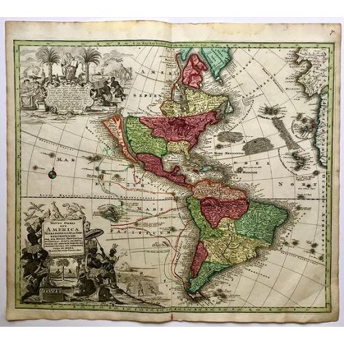 Old map image download for Novus Orbis Sive America Meridionalis et Septentrionalis.