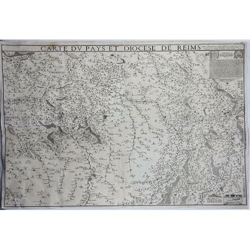 Old map image download for Carte du Pays et Diocese de Reims.