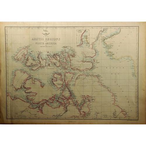 Old map image download for The Arctic Regions of North America.