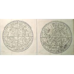 Image download for Celestial Map of the Constellations in the Northern & Southern Hemispheres (2 Maps).