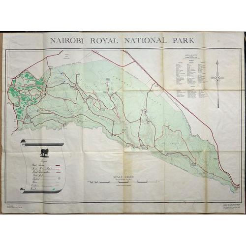 Old map image download for Nairobi Royal National Park. 