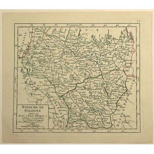 Old map image download for Royaume de Pologne Divisee en Haute et Basse Pologne ...