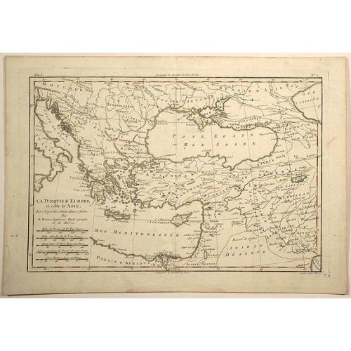 Old map image download for La Turquie d'europe et Celle d'Asie.