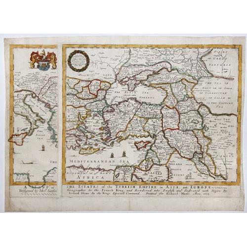 Old map image download for A MAPP of THE ESTATES of the TURKISH EMPIRE in ASIA, and EUROPE, 1669.