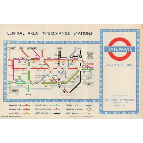 Old map image download for [London Underground map 1953]