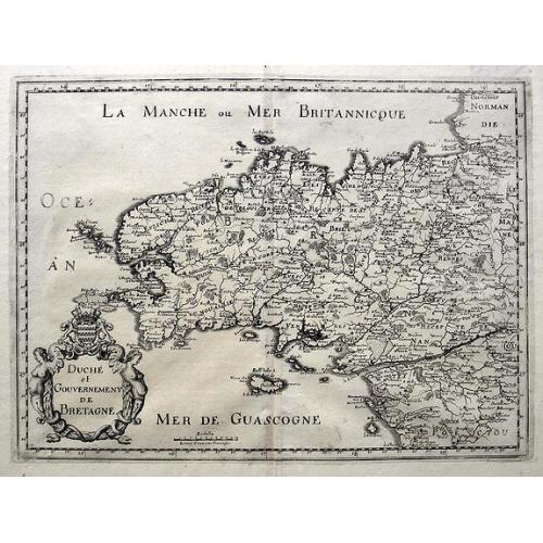 Old map image download for Duche et Gouvernement de Bretagne.