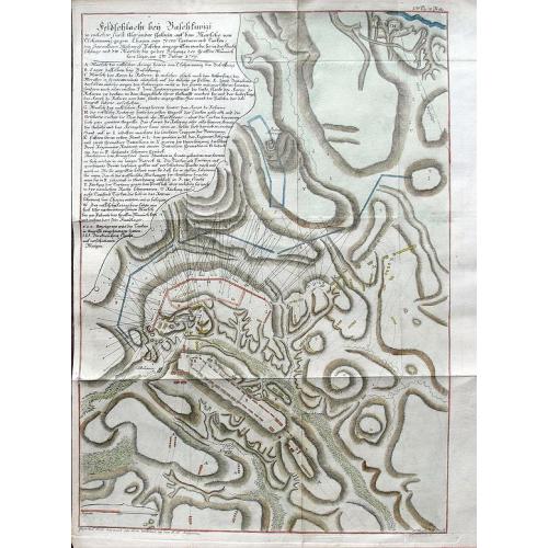 Old map image download for Feldschlacht bey Baschkiwizi in welcher Fürst Alexander Gallizin auf dem Marsche von Tschernowiz gegen Chozim von 70.000 Tartarn und Türken. . .