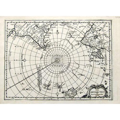 Old map image download for Poli Antarctici cum Terris Circumajacentibus descriptio.