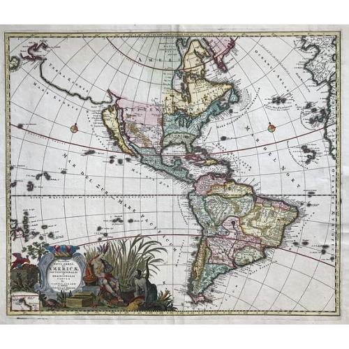 Old map image download for Recentissima Novi Orbis, Sive Americae Septentrionalis et Meridionalis Tabula.