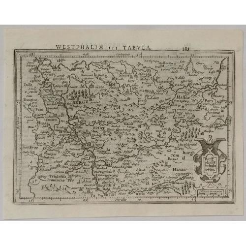 Old map image download for Westphalia Tabula Tertia.