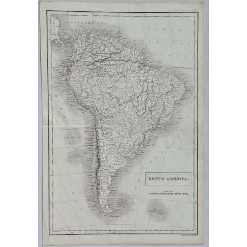 Old map image download for South America.