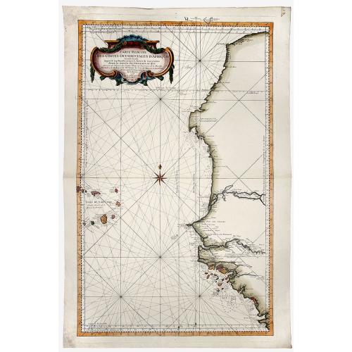 Old map image download for Carte Reduite DES COSTES OCCIDENTALES D' AFRIQUE Second fouille Depuis le Cap Bojador jusqu'a a la Riviere de Sierra Leona...