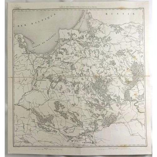 Old map image download for Carte du Pays Compris Entre la Vistule et la Pregel.