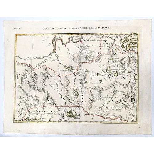 Old map image download for LA PARTE OCCIDENTALE DELLA NUOVA FRANCIA O CANADA (Fogl. II.)