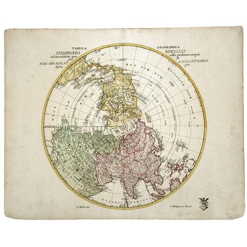 Old map image download for Tabula Geographica. HEMISPHAERII BOREALIS. . . [North-West passage, Bay of the West]