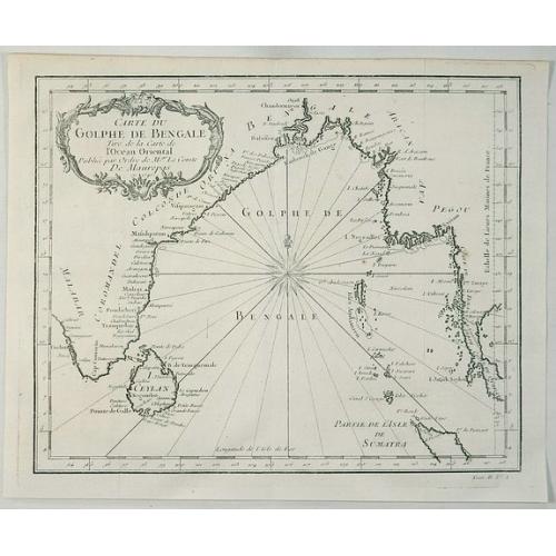 Old map image download for Carte du Golphe de Bengale Tire de l'Ocean Oriental.