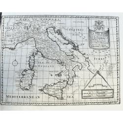 A New Map of Present Italy, together with the Adjoining Islands of Sicily, Sardinia, and Corsica. . .