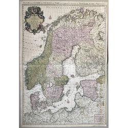Carte des Couronnes du Nord qui Comprend les Royaumes de Danemark, Suede & Norwege. 