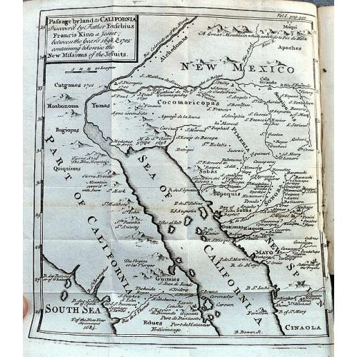 Old map image download for Travels of the Jesuits...(with Kino map of California!).