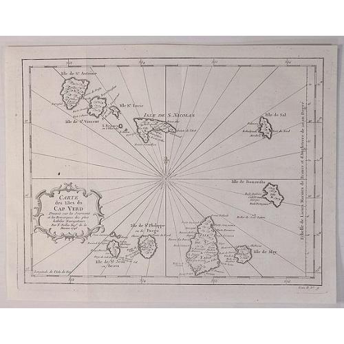 Old map image download for Carte des Isles du Cap Verd.