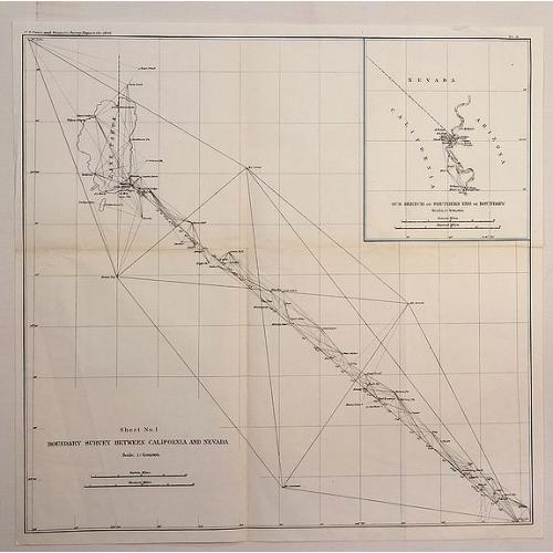 Old map image download for Boundary Survey Between California and Nevada.