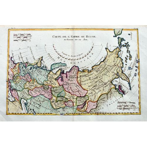 Old map image download for Carte de l'empire de Russie en Europe et en Asie.