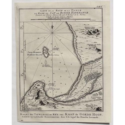 Old map image download for Carte de la Baye de la Table et Rade du Cap de Bonne Esperance. . .