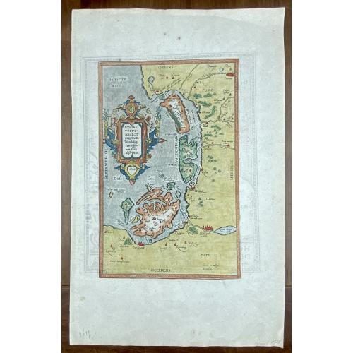 Old map image download for [Lot of 8 maps and prints]  Norvegiae Maritimae ab Elf-burgo ad Dronten / Pascaert van Noorwegen streckende van Elf-burg tot Dronten.