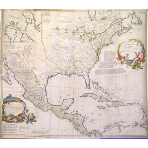 Old map image download for North America, Performed under the Patronage of Louis Duke of Orleans, First Prince of the Blood. By the Sieur d'Anville. . . 