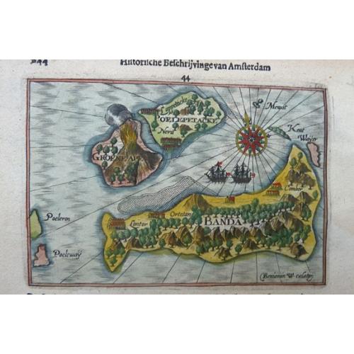 Old map image download for Banda isles - Banda, Poelepetacke and Groene Ape.