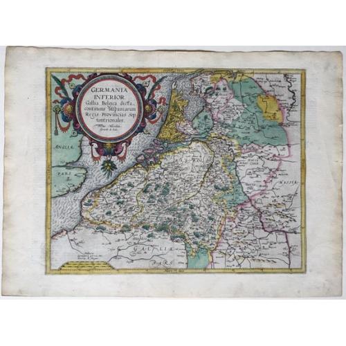 Old map image download for Germania Inferior. Gallia Belgica dicta.