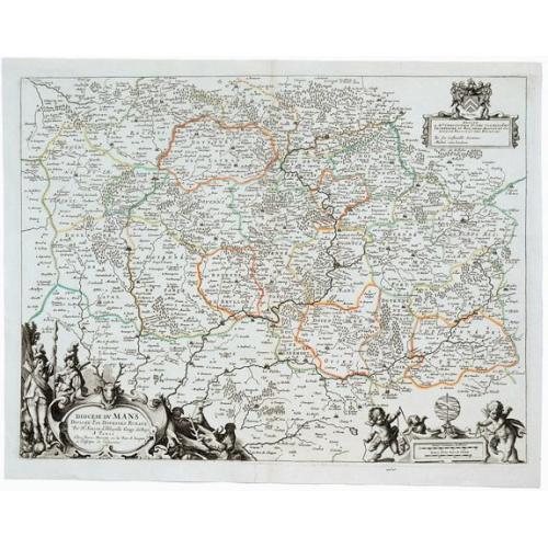 Old map image download for Diocese du Mans Divisee Par Doyennes Ruraux ...