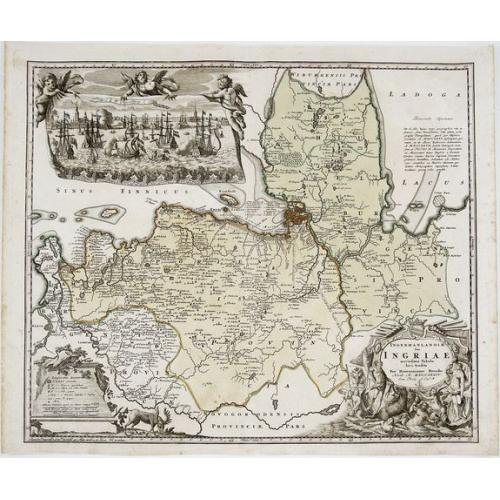 Old map image download for Ingermanlandiae seu Ingriae novissima tabula luci tradita. . .