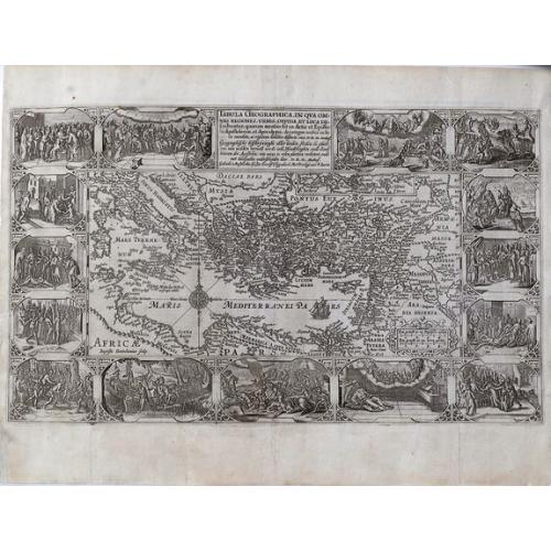 Old map image download for Tabula geographica in qua omnes regiones, urbes, oppida, et loca describuntur, ....