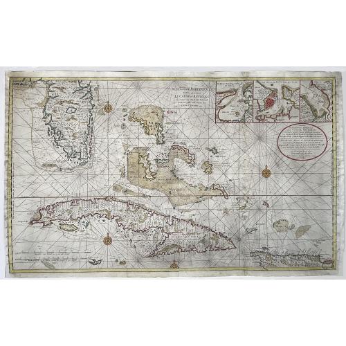 Old map image download for Nieuwe en Naeukeurige Afteekening vant Canaal van Bahama... / Nouvelle Carte Marine du Canal de Bahama...