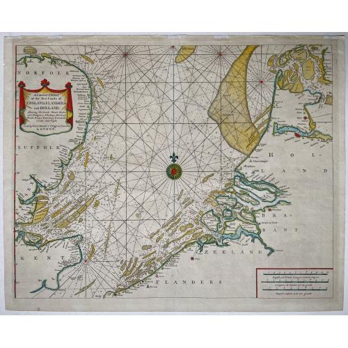 Old map image download for A Correct Chart of the Sea Coasts of England, Flanders, and Holland…