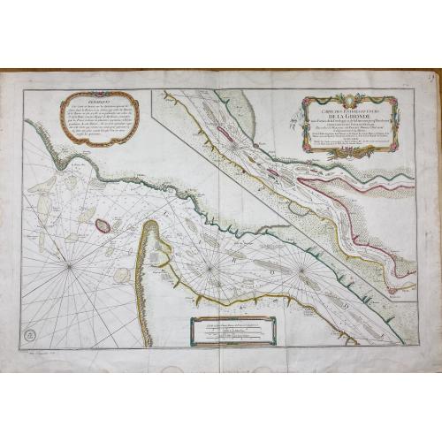 Old map image download for [Lot of 5 maps of the mouth of the Gironde river] Carte des Entrees et Cours de la Gironde