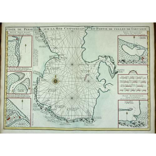 Old map image download for [Set of 2 maps of Caspian Sea.] Carte marine de la Mer Caspiene. Levee suivant les ordres de S.M. Czariene, P