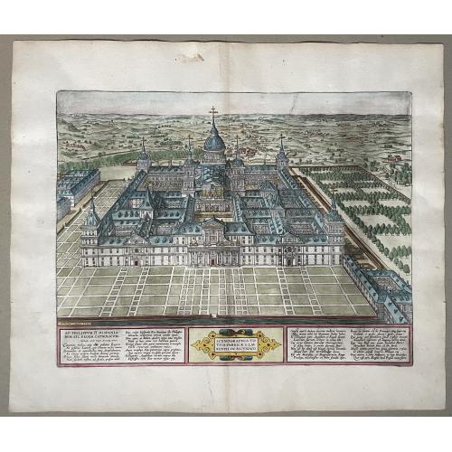 Old map image download for Scenographia totius fabricage s. Laurentii in Escuriaco