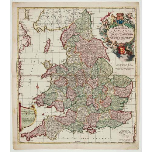 Old map image download for A New Mapp of the Kingdome of England.