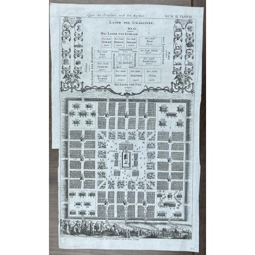 Old map image download for [ Lot of 3 items of the Holy Land] Perigrinatie ofte Veertich-jarige Reyse, Der Kinderen Israels.