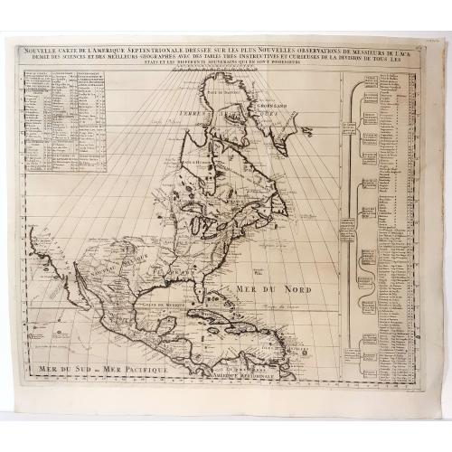 Old map image download for Nouvelle carte de l’Amerique Septentrionale …, Chatelain, 1713