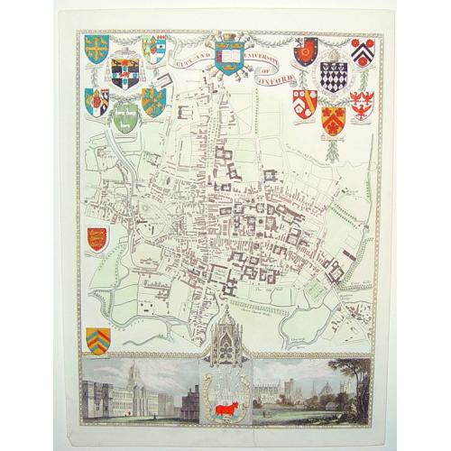 Old map image download for CITY AND UNIVERSITY OF OXFORD