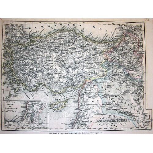 Old map image download for Die Asiatische Türkey 1854.