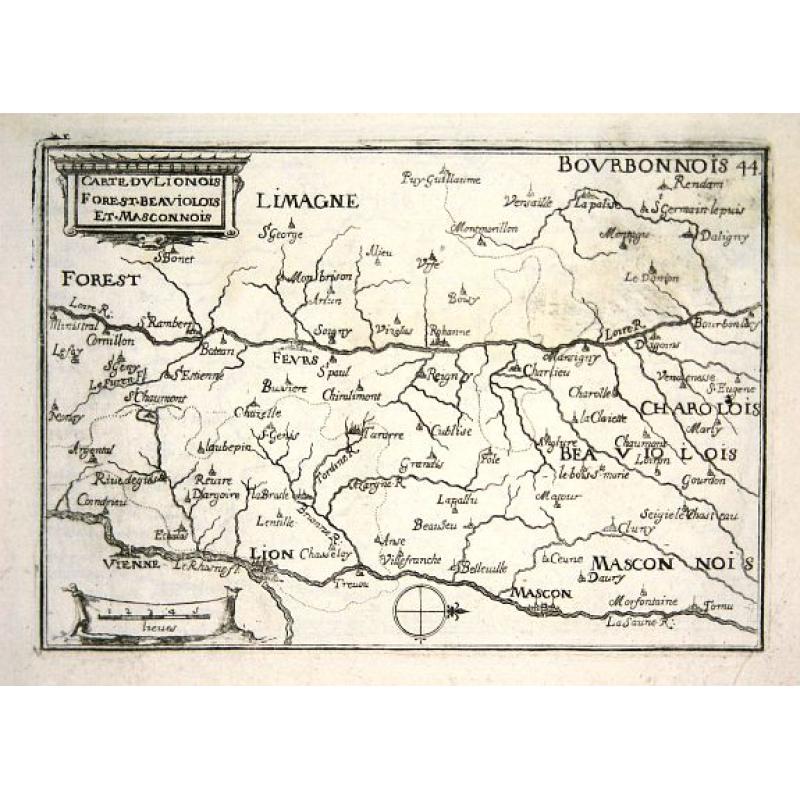 CARTE DU LIONOIS FOREST BEAUIOLOIS ET MASCONNOIS